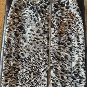 Talbots Black and White Midi Pencil Skirt size 10